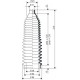 3073 T Soufflet D 21 mm et 52 mm Long 120 à 215 mm