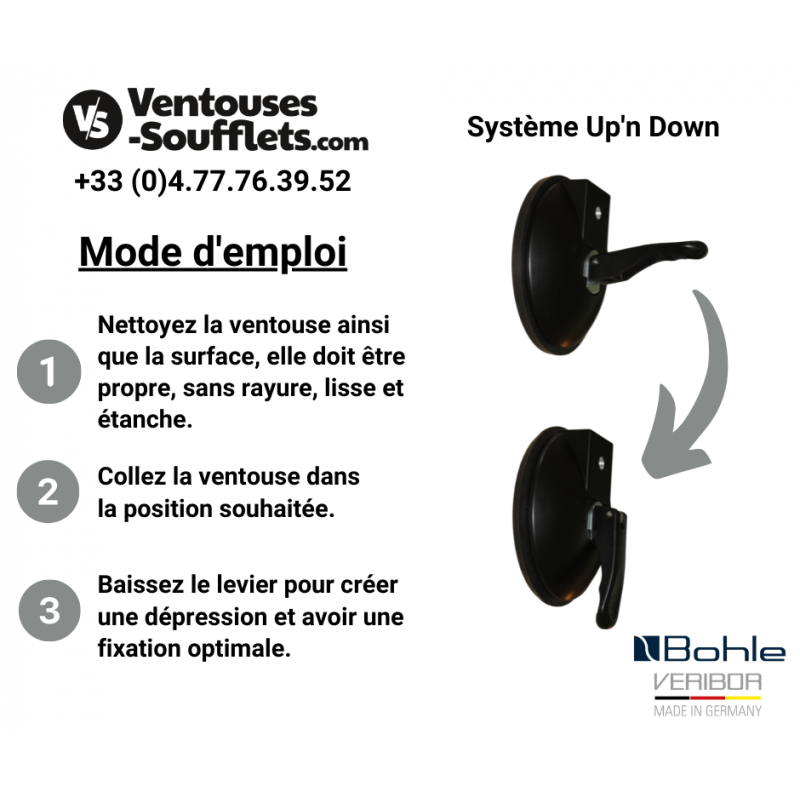 Ventouse double articulée VERIBOR