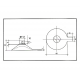 Ventouse 50mm trou TRANSVERSAL 4mm dans la tige LANGUETTE de détachement.