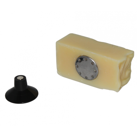 Porte savon ventouse 30mm aimant ø15 et capsule - Ventouses Soufflets