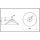 Plan de Ventouse 40mm avec tige M4 longueur 6mm