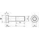 VIS METAUX tête cylindrique réduite 6 pans creux 8x25 mm