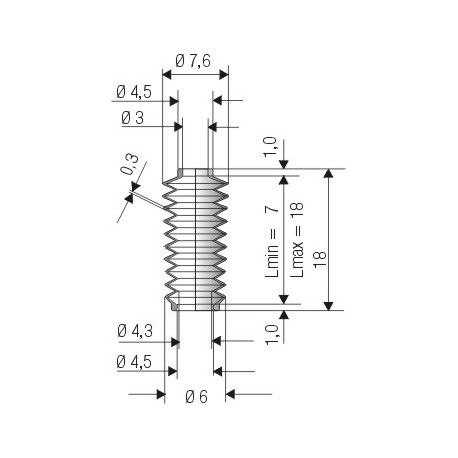 Soufflet 3mm mini F2033 NBR