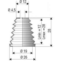 Soufflet protection 4.5mm et 19mm