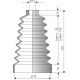 1050 NBR Soufflet D 12 et 70mm Long 32 à 150mm