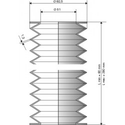Soufflet en NBR ouvertures de 40mm et 60mm