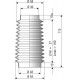 1157 NBR Soufflet D 40mm et 48mm Long 27 à 180mm