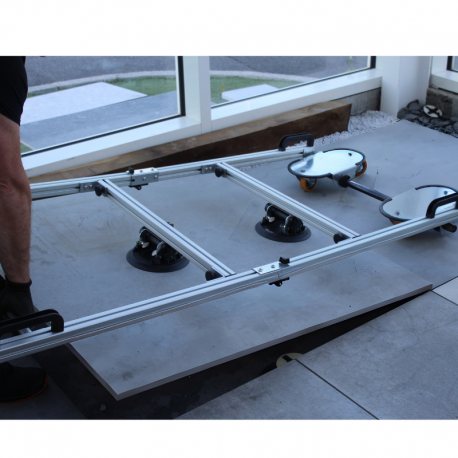 Cadre d'aide à la pose de carreaux grand format pour ventouses Grabo