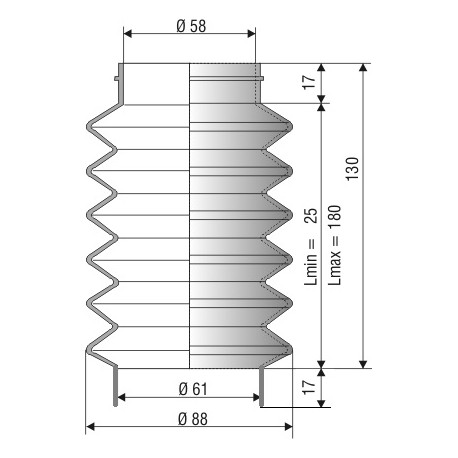 Soufflet réf 1021 en NBR