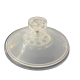 ventouse 62mm transparente tige M4 renforcée 14mm avec capot et écrou transparent