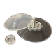 ventouse 62mm transparente tige M4 renforcée 14mm avec capot et écrou transparent