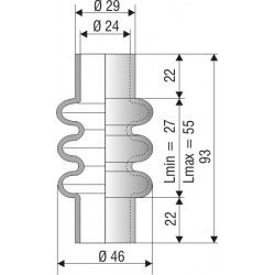 soufflet avec ouvertures 24mm 1001 NBR