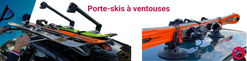 porte-skis à ventouses pour voiture