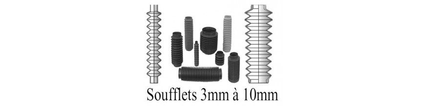 Soufflets diam 3 mm à 10 mm