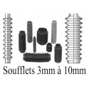 Soufflets diam 3 mm à 10 mm