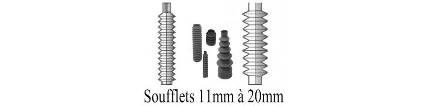 Soufflets diam 11 mm à 20 mm