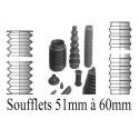 Soufflets diam 51 mm à 60 mm