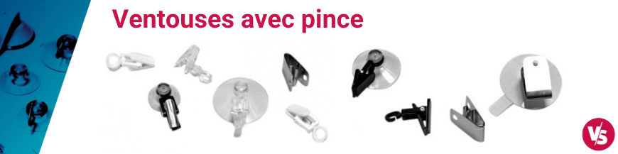 Ventouses avec pince